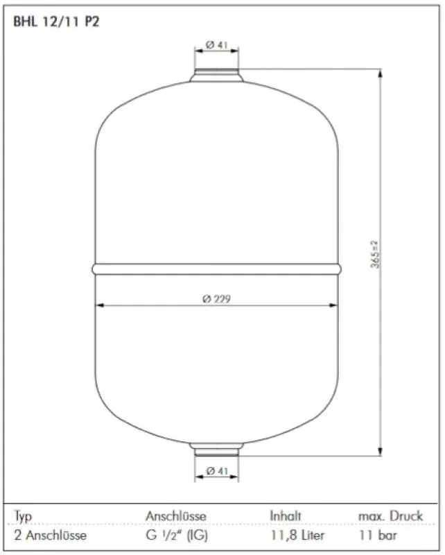 Druckluftbehälter stationär PN 11, TÜV/CE-geprüft, verschiedene Größen